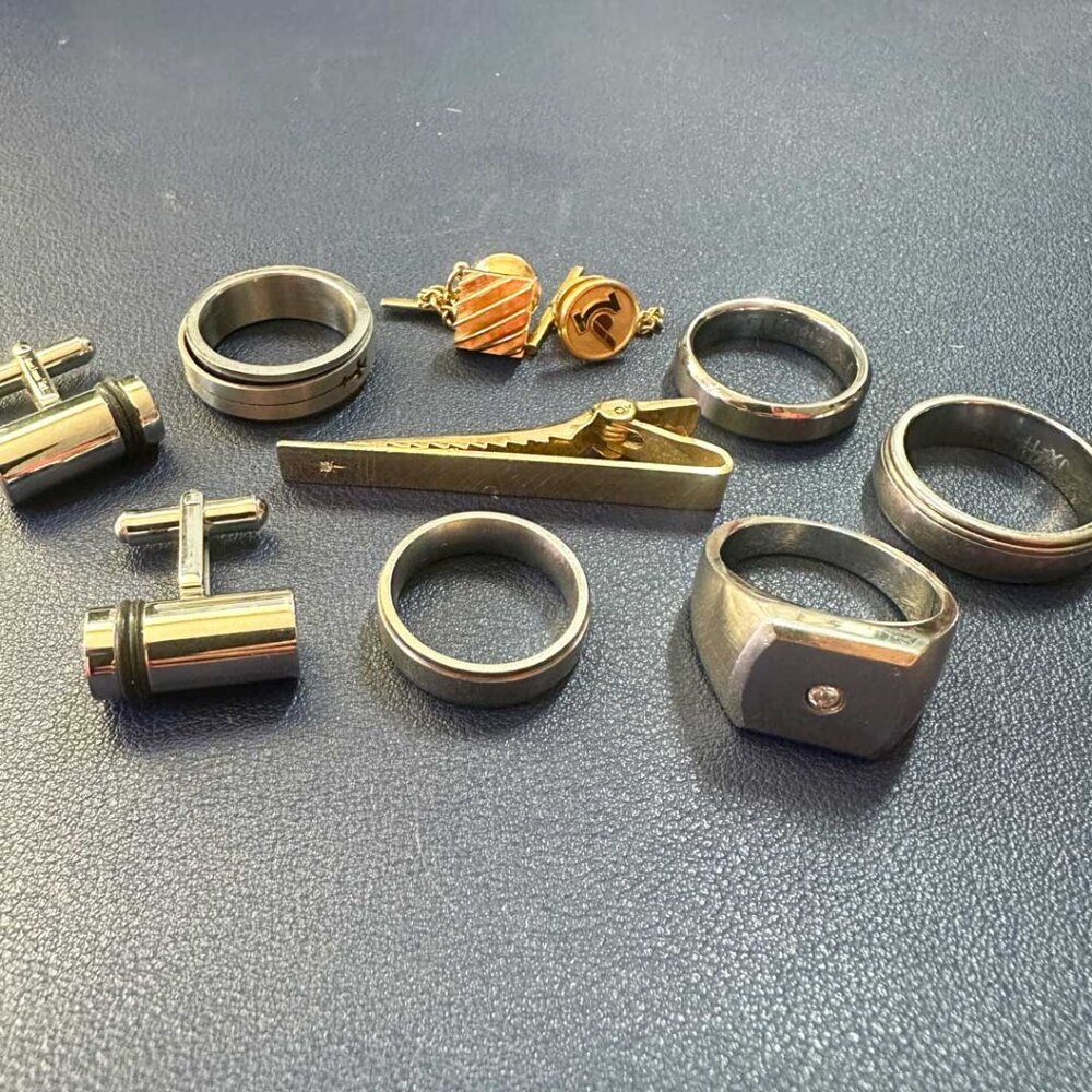 Lot of Men's Jewelry - Stainless Steel, Titanium, Tungston, & More